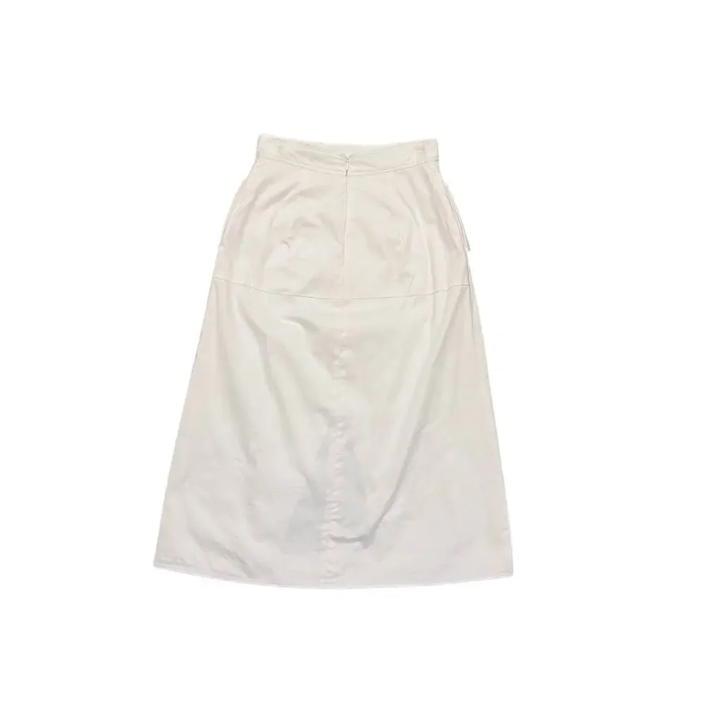 Anthropologie C/MEO Collective White Pencil Skirt with Buttons Detail Size xs - Picture 6 of 7